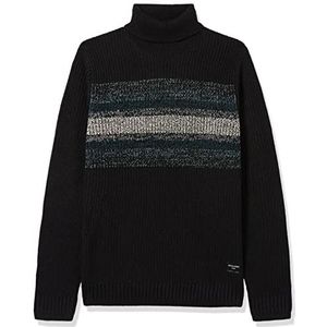 JACK&JONES JCOFRIDAY Knit ROLL Neck Pullover Sweater, Zwart, M