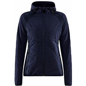 Craft ADV Explore Hybrid Jacket W, overgangsjas voor dames, M, blaze, lichte, gewatteerde jas met jersey-stretchinzetstukken, verstelbare capuchon, met zakken, licht windjack voor dames