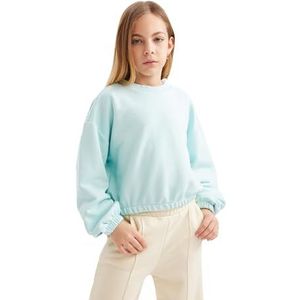 DeFacto Sweatshirt voor meisjes, aqua, 4-5 Jaar