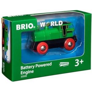 BRIO Groene Locomotief Op Batterijen - 33595