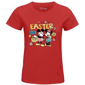 Disney Daisy Hello Spring WODMICKTS256 T-shirt dames, rood, maat L, Rood, L