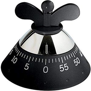 Alessi Keuken Timer A09 B Ontwerp Keuken Timer met Mechanisme Thermoplastic, Zwart