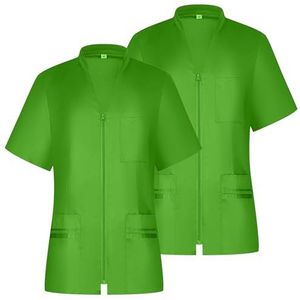 MISEMIYA - Pakketten 2 eenheden - dames sanitair overhemd - sanitaire zuiverheid - gastvriendschapseenheid 712, apple green, XL