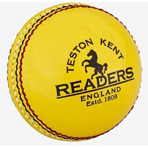 Readers Unisex Indoor lederen cricket bal, geel, Heren