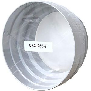 De ventilatie CRC125B reductiekegel van ABS M/F van Ø 125 tot 100 mm. Kleur wit.