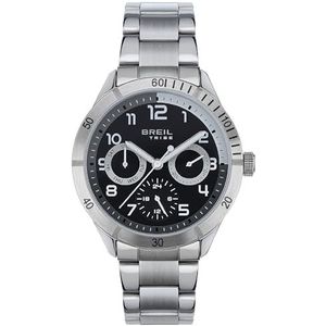 Breil - Mate horloge van staal voor heren, Zilver/zwart, taille unique, Armband
