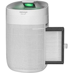 CONCEPT Hausgeräte OV1200 Perfect Air Luchtontvochtiger met luchtreiniger, ontvochtigingscapaciteit 750 ml/dag, geschikt voor een ruimteoppervlak tot 25 m², 3 x filter, wit