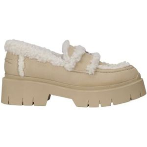 HUGO Dames Kris_Loafer_MCRSD Flats, Open Beige, 10 UK, Open Beige, 10 UK