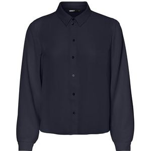 Onlnova Life VIS L/S Emma Shirt SOLID, night sky, S
