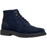 GEOX - Veterlaarzen - Navy - Leer - Blokhak - Flexibele Zool