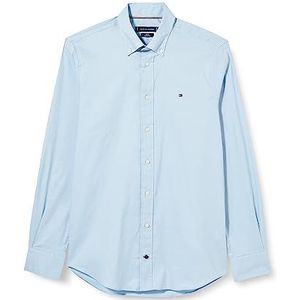 Tommy Hilfiger Heren Shirt Oxford Regular Fit Lange mouw, Kalm blauw, 40