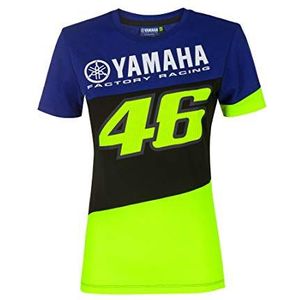 Valentino Rossi Collectie Yamaha Dual, Dames T-shirt, Royal Blue, XS