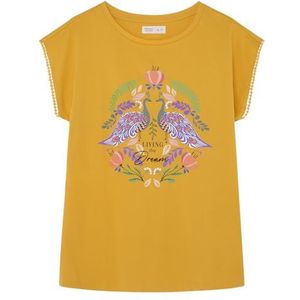 Springfield T-shirt, Gele print, XS