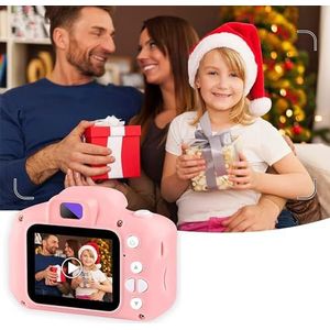 Kindercamera, selfie, fototoestel voor kinderen, met zachte siliconen cartoonhoes, 2,0 inch scherm, dubbele lens, 1080p HD, 20 MP, kindercamera voor jongens en meisjes van 3 tot 12 jaar, speelgoed