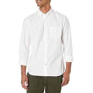 Gap Heren V-ls standaard Oxford button down shirt, Wit, XXL