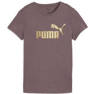 PUMA - ESS METALLIC NO. 1 LOGO TEE - T-shirt - Raisin - Korte Mouwen