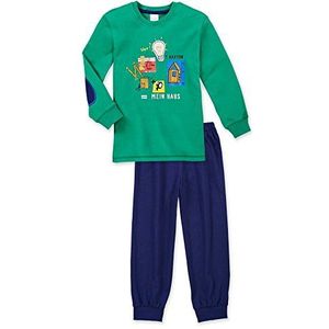 Schiesser jongens 2-delige pyjama pak lang, maat 116, groen (700)