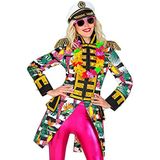 Widmann 51381 51381-Hawaii Parade-Frack, tuinuniform, bloemen, palmbladeren, circusdirector, kostuum, carnaval, themafeest, dames, meerkleurig, S