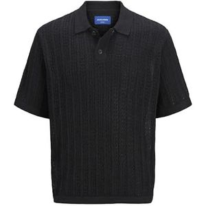 Jack & Jones - Trui - Zwart - Knitwear - Polokraag
