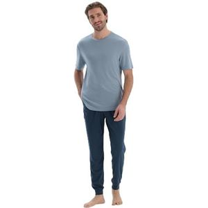 Dagi Heren Navy Cotton Modal Gebreide Broek met Zakken en Veters, 2XL, Donkerblauw, XXL