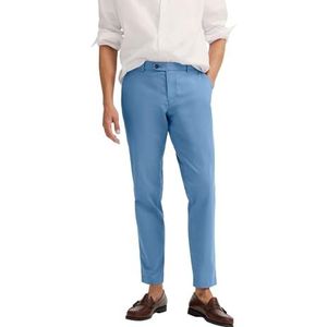 Chino - Blauw - Katoen - Steekzakken - Ritssluiting - Riemlussen