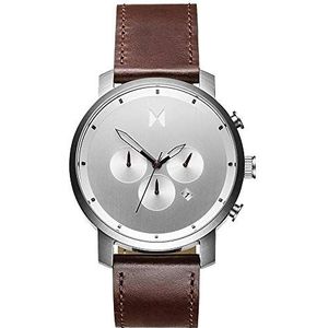 MVMT Heren chronograaf kwarts horloge met lederen armband D-MC01-SBRL