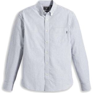 Stretch Oxford Shirt Slim Princeton Navy Blazer Stripe M -