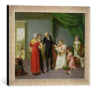 Ingelijste afbeelding van Constant Joseph Desbordes ""Baron Jean Louis Alibert (1768-1837) presteren de vaccination tegen smallpox in the Chateau of Liancourt, c. 1820"", kunstdruk in hoogwaardige