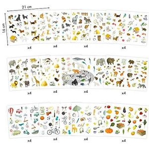 Maildor verpakking met 408 stickers Mini Stick Groot assortiment 1692 Stickers gesorteerd