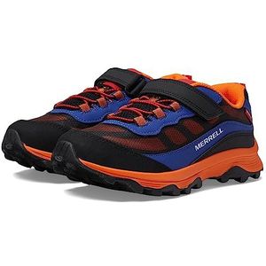 Merrell Unisex Moab Speed Low A/C WTRPF Wandelschoen voor kinderen, Blauw zwart oranje., 36 EU