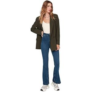 Trendyol Flare Jeans voor dames, blauw, 38, Blauw, 64