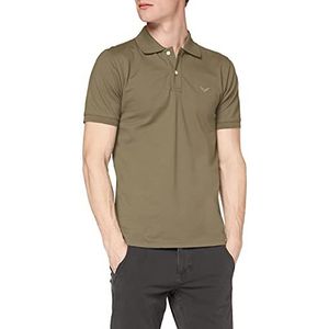 Trigema Deluxe Piqué poloshirt voor heren, taupe, L