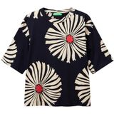 UNITED COLORS OF BENETTON - Shirt - Navy - Lichtrood - Offwhite