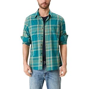 s.Oliver Herenshirt, kaki/olijf check, XL