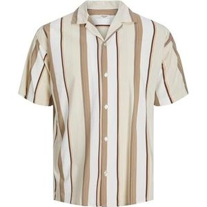 JACK & JONES Jprblapalma Resort T-Shirt S/S SN Korte Mouwen hemd, Peach Nougat/Fit: ontspannen pasvorm, L Heren, Peach Nougat/Fit: ontspannen pasvorm, L