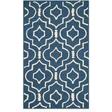 Safavieh Gestructureerd tapijt, CAM141, handgetuft wol, marineblauw/ivoor, 91 x 152 cm