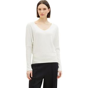 TOM TAILOR Sweatshirt voor dames, 10315 - Whisper White, M