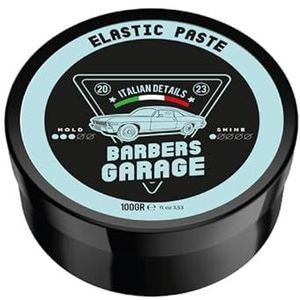 Barbers Garage Elastische haarpasta (100 g) - Italiaanse details - haar verdichten en structureren, lage glans, matte afwerking, sterke grip