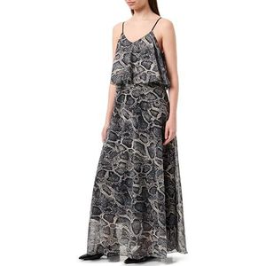 COBIE Dames maxi-jurk met slangenprint 19227017-CO01, zwart slang, XL, Maxi-jurk met slangenprint, XL