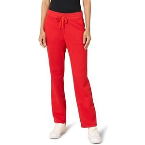 Amazon Essentials Fleece joggingbroek met rechte pijpen voor dames (verkrijgbaar in grote maten), rood, L