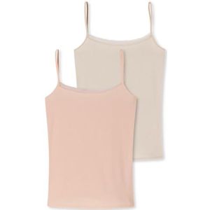 Schiesser Damen 2 PACK Spaghettitop Unterhemd mit Spitze - Cotton Mix