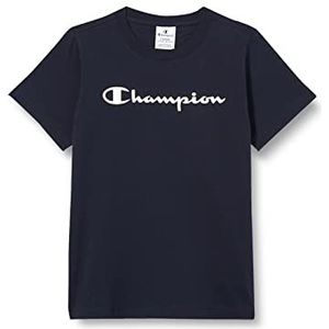 Champion American Classics T-shirt voor meisjes en tieners, Navy Blauw, 5-6 Jaar