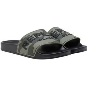 Replay Heren UP RUB pantoffels, 2138 Camo Green, 40 EU, 2138 Camo Green, 40 EU