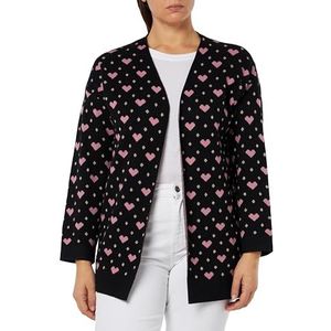 Sookie Dames gebreide jas 11119495-SO01, zwart meerkleurig, XS/S, Zwart meerkleurig., XS/S