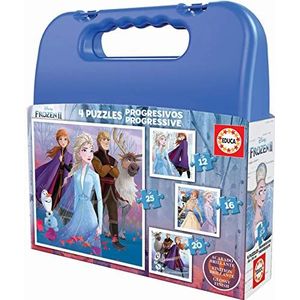 Educa 18114 puzzel Disney Progressive Puzzels Frozen II Case 12+16+20+25, uniek, één maat