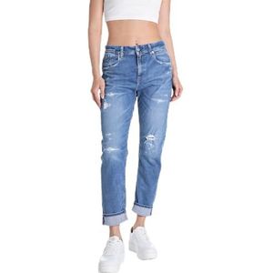 Replay Dames Slim boyfit jeans Marty Eco Plus, 009, medium blue., 30W x 30L