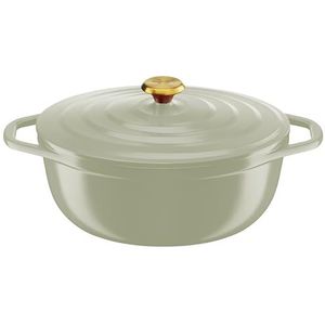 Tefal - Gietijzeren Stoofpan - Lichtgroen - Ovaal 30cm - Lichtgewicht Gegoten Aluminium
