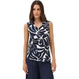 Urban - Shirt - Donkerblauw - V-hals - Mouwloos - Breedbandjes