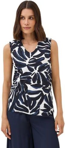 Urban - Shirt - Donkerblauw - V-hals - Mouwloos - Breedbandjes