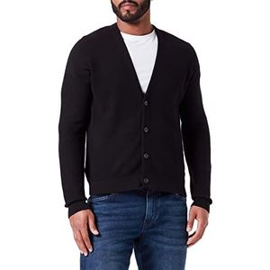 Sisley Mens L/S Cardigan 10C1S600A Sweater, Black 100, L